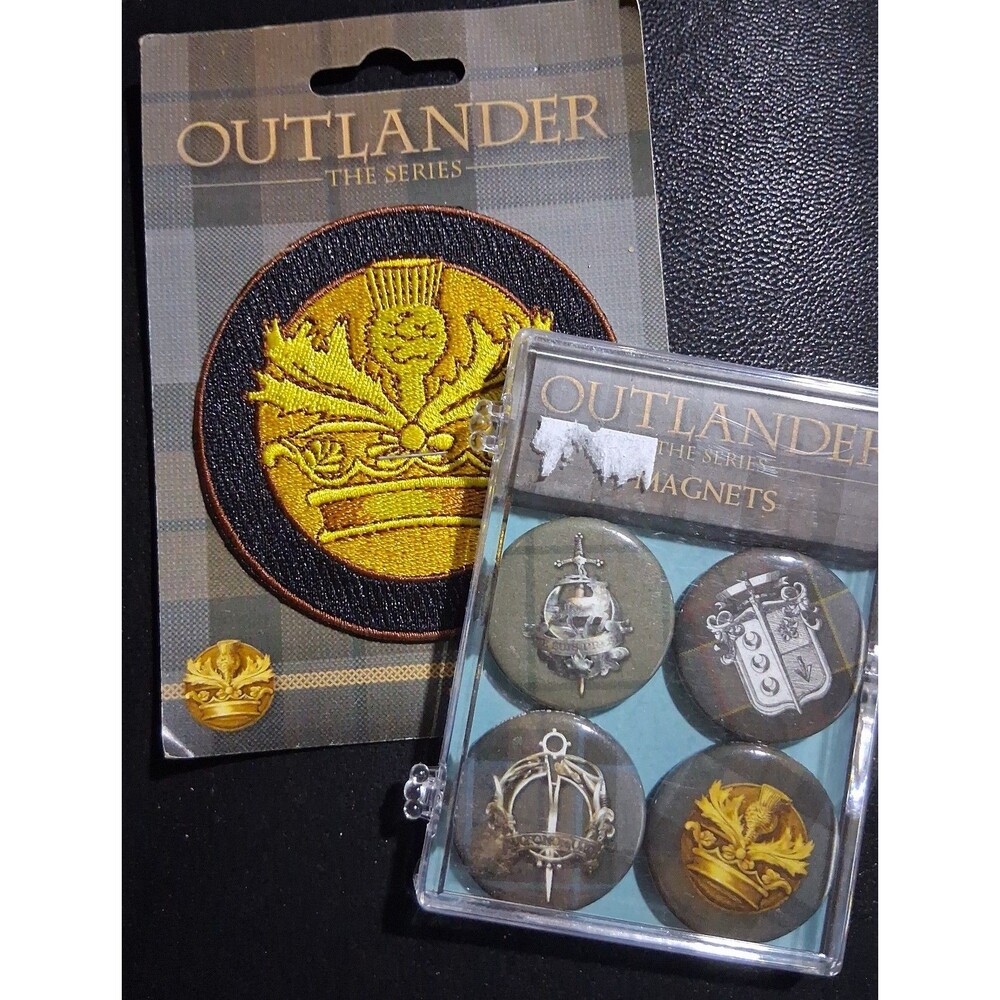 Highlander Magnet set & Highlander Iron on patche lot of 2